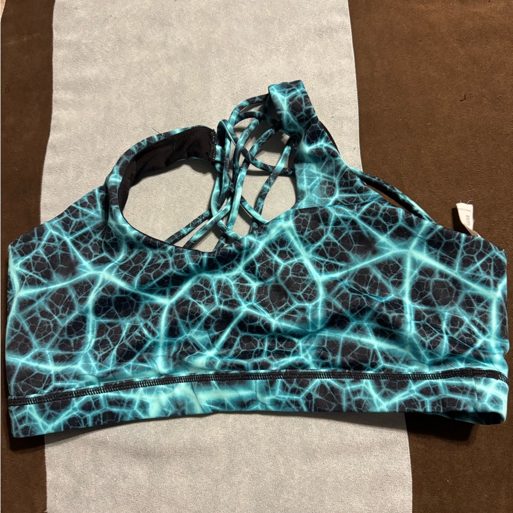 CVG blue/green butterfly back bra